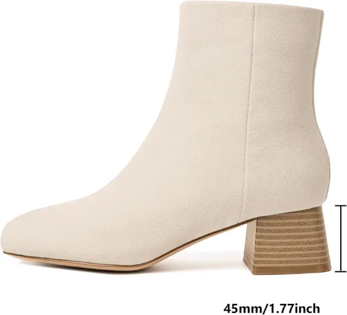 Vista 6 de Susanny Botas de tacón alto para mujer, Botas de plataforma con tacón sexy de puntera redonda con agujetas, tacón alto, botas de media pantorrilla