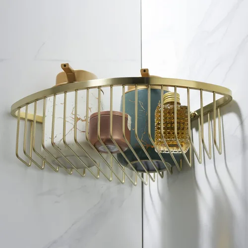 Vista 10 de Organizador esquinero para ducha, SUS304 de acero inoxidable, resistente al óxido, estante de almacenamiento montado en la pared para baño, cocina
