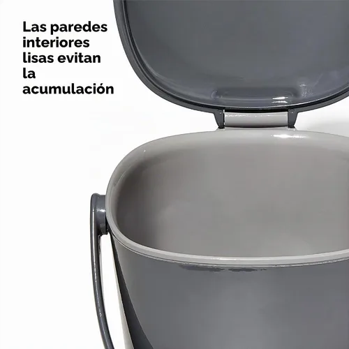 Vista 3 de OXO Good Grips - Contenedor de compostaje fácil de limpiar, color carbón, 0.75 galones