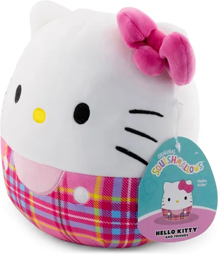 Vista 2 de Squishmallows Cuadros rojos Hello Kitty de 8