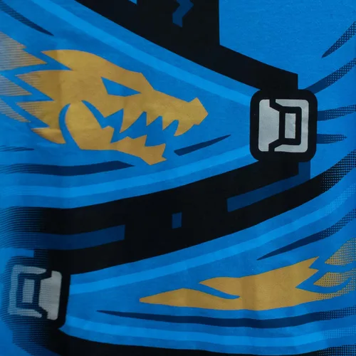 Vista 4 de LEGO Ninjago - Conjunto corto de disfraz de Ninjago Lloyd y Kai para niños pantalones cortos verdes y rojos y camiseta a juego con capucha Verde