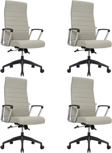 Vista 38 de LeisureMod Hilton Leather Executive Office Chair, Adjustable Height Negro