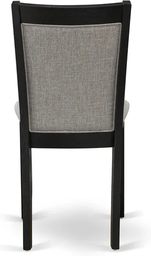 Vista 10 de East West Furniture HBMZ3-AB6-06 - Juego de mesa de cocina de 3 piezas que contiene una mesa de comedor redonda con pedestal y 2 sillas tapizadas