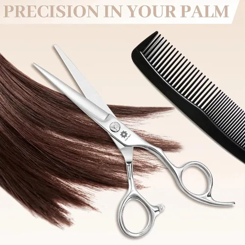 Vista 6 de Dream Reach Tijeras de corte de pelo, tijeras profesionales de peluquería, 6.0 pulgadas, tijeras regulares para peluquería, borde de afeitar, corte