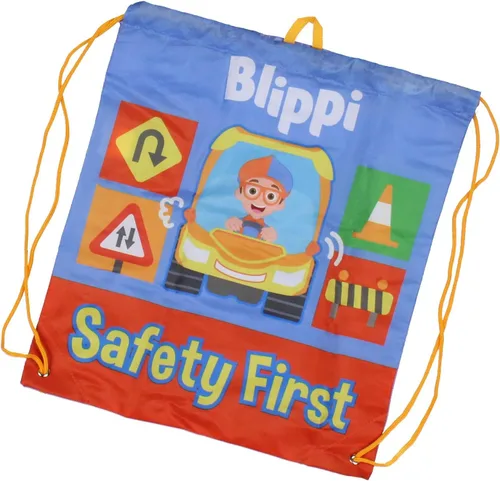 Vista 4 de AI ACCESSORY INNOVATIONS Blippi Backpack Safety First Kids School Travel Backpack Juego de 5 piezas con lonchera, bolsa con cordón, botella de agua