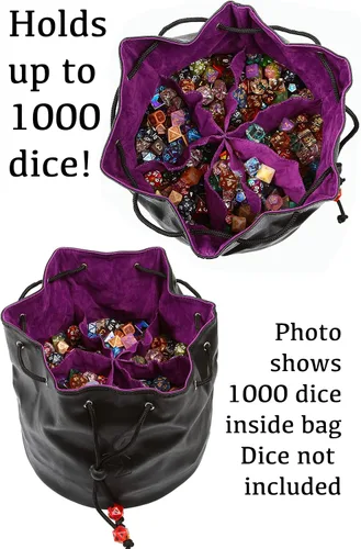 Vista 6 de Forged Dice Co. Pouch of The Endless Hoard Bolsa de Dados - Contiene Más de 1,000 Dados Poliédricos - Bolsa de Almacenamiento de Dados con 7