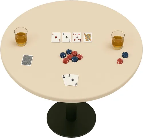 Vista 10 de Cubierta de Mesa de Juego de Cartas de Fieltro para Jugar Cartas, Póquer, Mahjong, Dominó, Bridge y Juegos de Mesa, Mantel Elástico Ajustable