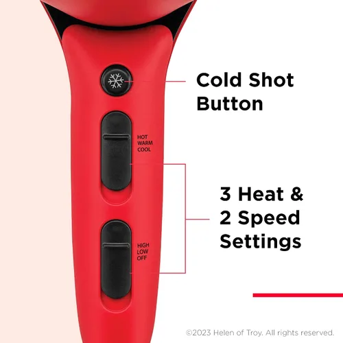 Vista 3 de REVLON Secador de pelo con control de flujo de aire con difusor, cabezal de secadora de 1875 W gira 90° para control total, cabezal más ancho