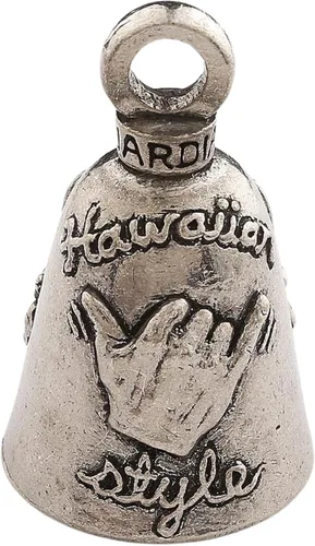 Vista 17 de Guardian Bell Campana de buena suerte con llavero y bolsa de regalo de terciopelo negro Campana de motocicleta Peltre sin plomo Hecho