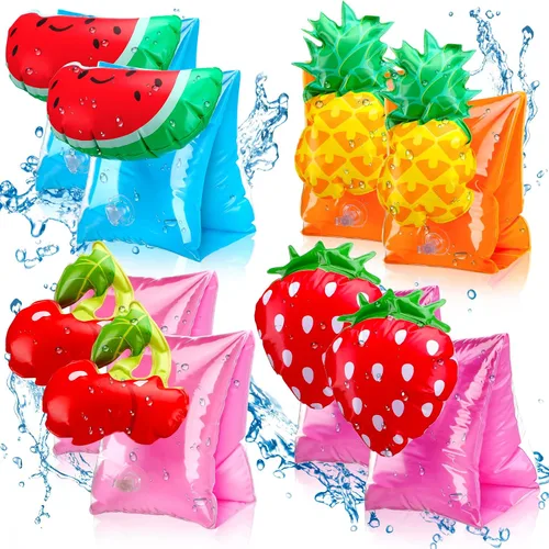 Vista 7 de Skylety 8 flotadores inflables de natación para niños, mangas flotantes, anillos flotantes para brazos de natación para niños y niñas