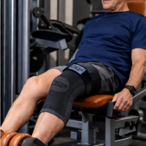 Vista 6 de OrthoSleeve KS7+ Adjustable Knee Sleeve for Knee Pain Relief, Running, Tendonitis, Arthritis & Swelling Medical Grade Compression with Adjustable