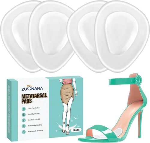 Vista 7 de ZUCNANA Almohadillas Metatarsianas para Mujeres, Cojines para la Planta del Pie para Tacones, Almohadillas de Gel Suaves para los Pies