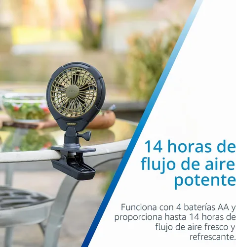 Vista 6 de O2COOL Ventilador portátil con baterías de 5 pulgadas
