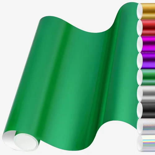 Vista 7 de Rollo de papel de regalo metálico dorado, rollo de papel de regalo de metal de 17 pulgadas x 49 pies para envolver regalos, papel de color sólido