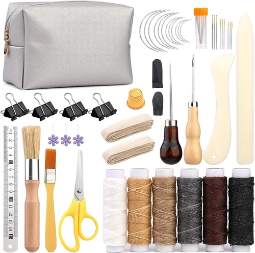 Vista 11 de Jupean Kits de encuadernación de libros, materiales de encuadernación de libros con cartón A4, 4 colores, tela de libro, suministros