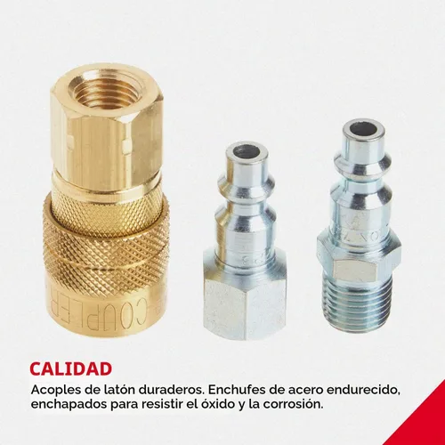 Vista 4 de Milton S-210 NPT kit acople y conector macho, NPT 1/4'' (12 unidades)