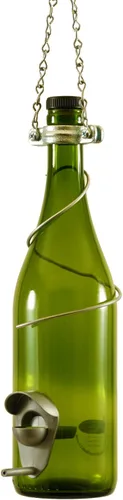 Vista 6 de Blue Ridge Mountain - Comedero para botellas de vino, decoración de patio trasero y jardín, comedero colgante para pájaros, uso al aire libre, Ámbar
