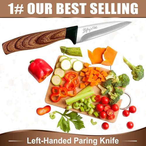 Vista 2 de Lefty's Cuchillo de pelar para zurdos – Hoja duradera de acero inoxidable – Extra afilado – Ideal para cortar, uso general, artículos de cocina