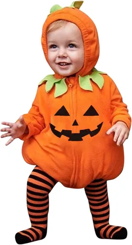 Vista 13 de Disfraz de calabaza para bebé, unisex para niños pequeños