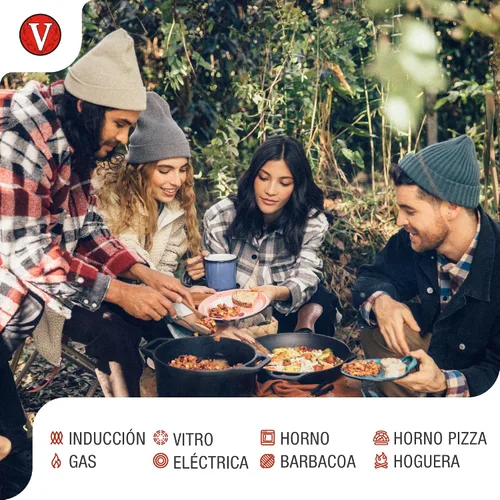 Vista 4 de Victoria - Sartén de hierro fundido para poffertjes holandeses con asas de bucle, precurada con aceite de linaza, fabricada en Colombia