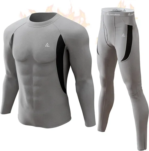 Vista 76 de Conjunto de ropa interior térmica para hombre, ropa interior larga 1#verde militar
