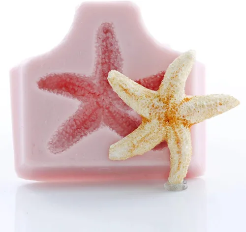 Vista 5 de Small Starfish Silicone Mold Food Safe Fondant, Chocolate, Candy, Resin, Polymer Clay, Epoxy.