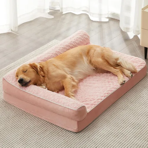 Vista 16 de BFPETHOME - Camas ortopédicas para perros grandes - Sofá para perros impermeable con funda extraíble y lavable, cama grande para mascotas con forro