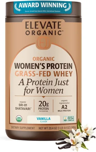 Vista 8 de Proteína de suero en polvo para mujer, chocolate, suero regenerativo A2 alimentado con pasto con SRI-81™ Shatavari orgánico, KSM-66 Ashwagandha®