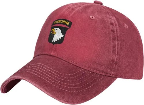 Vista 11 de US 101st Airborne Division Patch Pattern Printing Gorra de béisbol para hombres Mujeres Sombrero de papá Gorra ajustable Negro