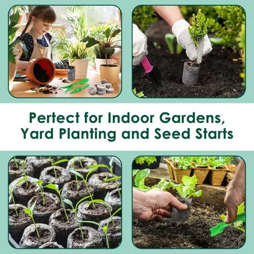 Vista 6 de PACETAP 100 piezas de 1.181 in de tierra para cultivar hierbas, plantas, flores, verduras (1.181 in)