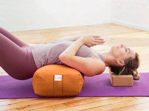 Vista 80 de Sol Living Almohada de yoga rectangular para meditación, accesorios de meditación de algodón, almohada de meditación restaurativa de yoga, almohada