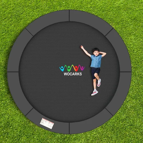 Vista 4 de Almohadilla para Trampolín, 10ft 12ft 14ft 15ft 16ft Almohadilla de Seguridad de Repuesto para Trampolín, Impermeable y Resistente al Desgarro