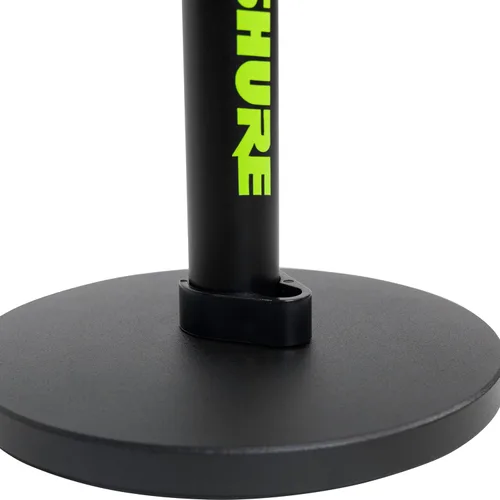 Vista 10 de Soporte de micrófono de escritorio Shure by Gator con base redonda y altura ajustable estándar, embrague giratorio y base de 15 cm; (SH-DESKTOP1)