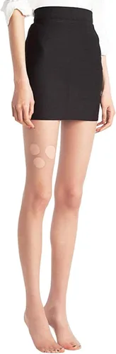 Vista 6 de Xuyuan Medias negras sexys, medias negras sin rastro, medias invisibles súper sexys para pies de seda para cintura alta ultra brillante
