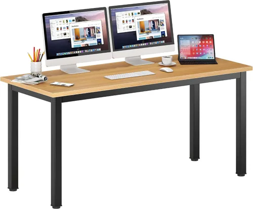 Vista 30 de DlandHome - Escritorio pequeño para computadora de 31.5 pulgadas para oficina en casa, color negro