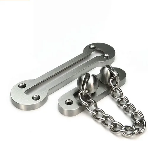 Vista 6 de Cadena de Puerta con Cerradura, Cadena de Seguridad de Puerta Sólida de Acero Inoxidable Ss304 Extra Gruesa de 3mm, Cadena de Puerta Resistente
