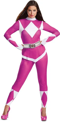 Vista 3 de Disguise Disfraz de Ranger rosa para mujer