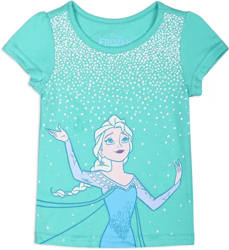 Vista 2 de Disney Frozen Girls Elsa and Anna 3 Pack T-Shirts for Toddler and Little Kids