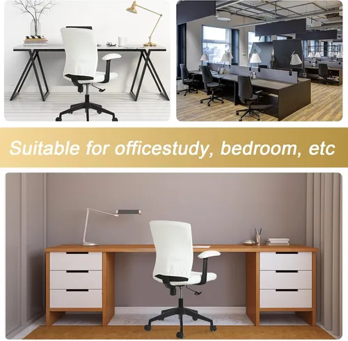 Vista 6 de Tallew 4 fundas para sillas de oficina, fundas universales para sillas de computadora, fundas protectoras elásticas para asiento de silla, fundas
