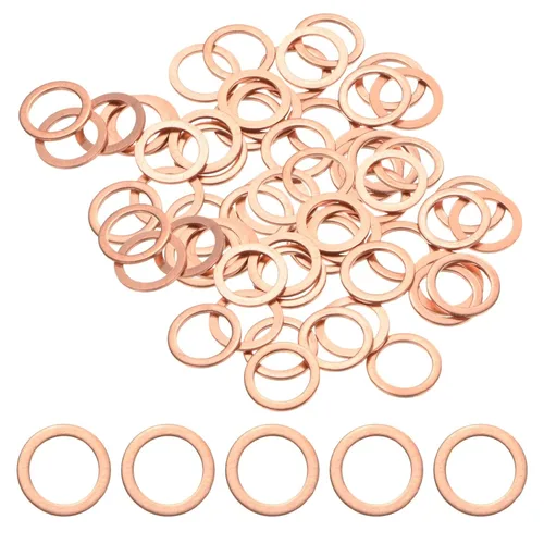 Vista 22 de M METERXITY Paquete de 30 arandelas de cobre, arandelas métricas de sellado de cobre M6x12x1mm para pernos, tornillos, tuercas