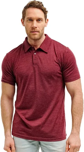 Vista 24 de 100% Merino Wool Polo Shirt Men - Short & Long Sleeve Shirt Base Later Negro