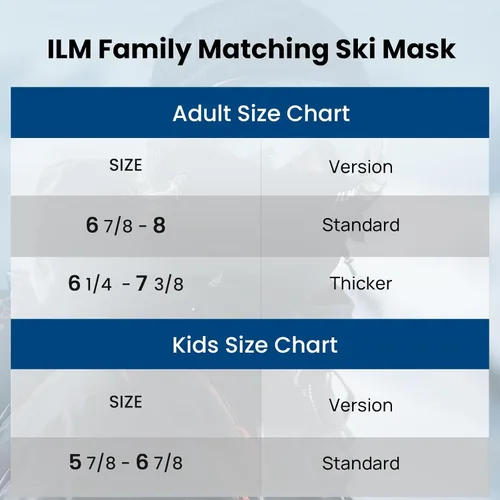 Vista 2 de ILM Motorcycle Balaclava Face Mask Adult Youth for Ski Model FM01