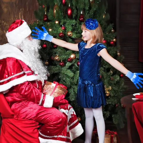 Vista 4 de Cool Toys - Guantes de regalo LED azules, guantes de luz intermitente rave, juguetes para niños y niñas de 8 a 12 años, regalos para Halloween