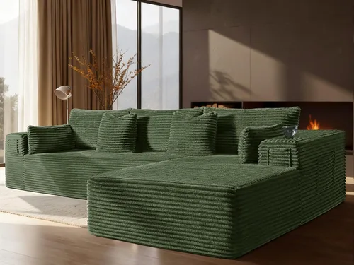 Vista 134 de Sofá modular de gran tamaño de 108 pulgadas, cómodo sofá deshuesado en forma de U para sala de estar, asientos extra profundos, sin montaje, sofá