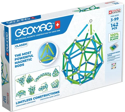 Vista 13 de Geomag Juguetes magnéticos clásicos para niños a partir de 8 años, 25 imanes educativos STEM para niños, bloques magnéticos hechos en Suiza