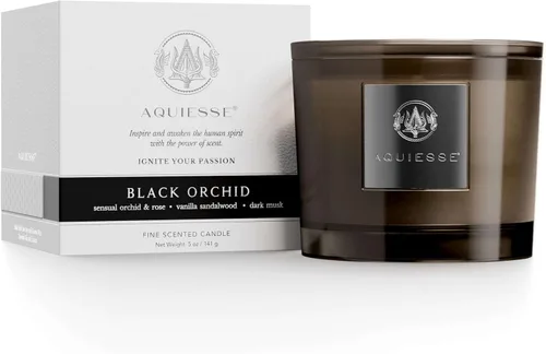 Vista 15 de Aquiesse Vela grande perfumada Black Orchid de 10 onzas