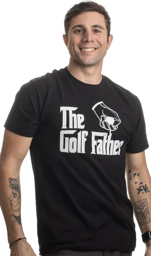Vista 2 de The Golf Father Camisa de golf con frase divertida, camiseta de humor de pelota de club de golfista para hombre