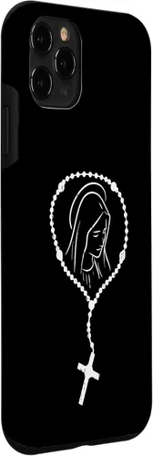 Vista 75 de iPhone 16 Rosario Virgen María Dios Jesús Fe Religioso Católico Estuche de Regalo