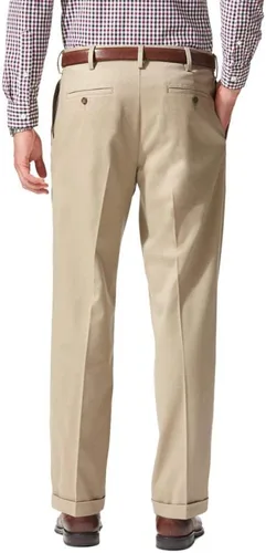 Vista 2 de Dockers - Pantalones para hombre, ajuste holgado, cómodos, caqui, plisados