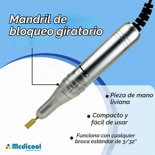Vista 4 de Lima de uñas eléctrica Medicool TurboFile — Modelo más antiguo. Este modelo no tiene el mango plateado.
